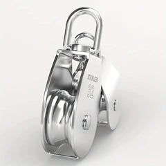 304 Stainless Steel U-Shaped Lifting Ring Fixed Pulley Single & Double Wheel