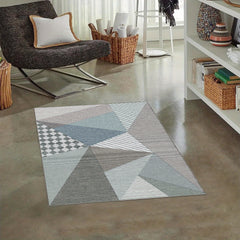 Nordic Style Geometric Stone Pattern Kitchen Rug Soft Non-slip Carpet