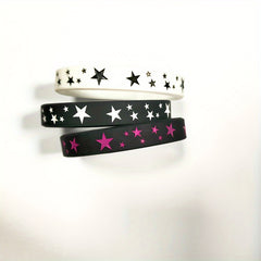 3PCS Silicone Inspirational Rubber Wristband Elastic Neutral Wristband