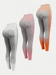 3 Pcs Pack Sexy Yoga Leggings Slim Fitted Fitness Pants Women's Activewear