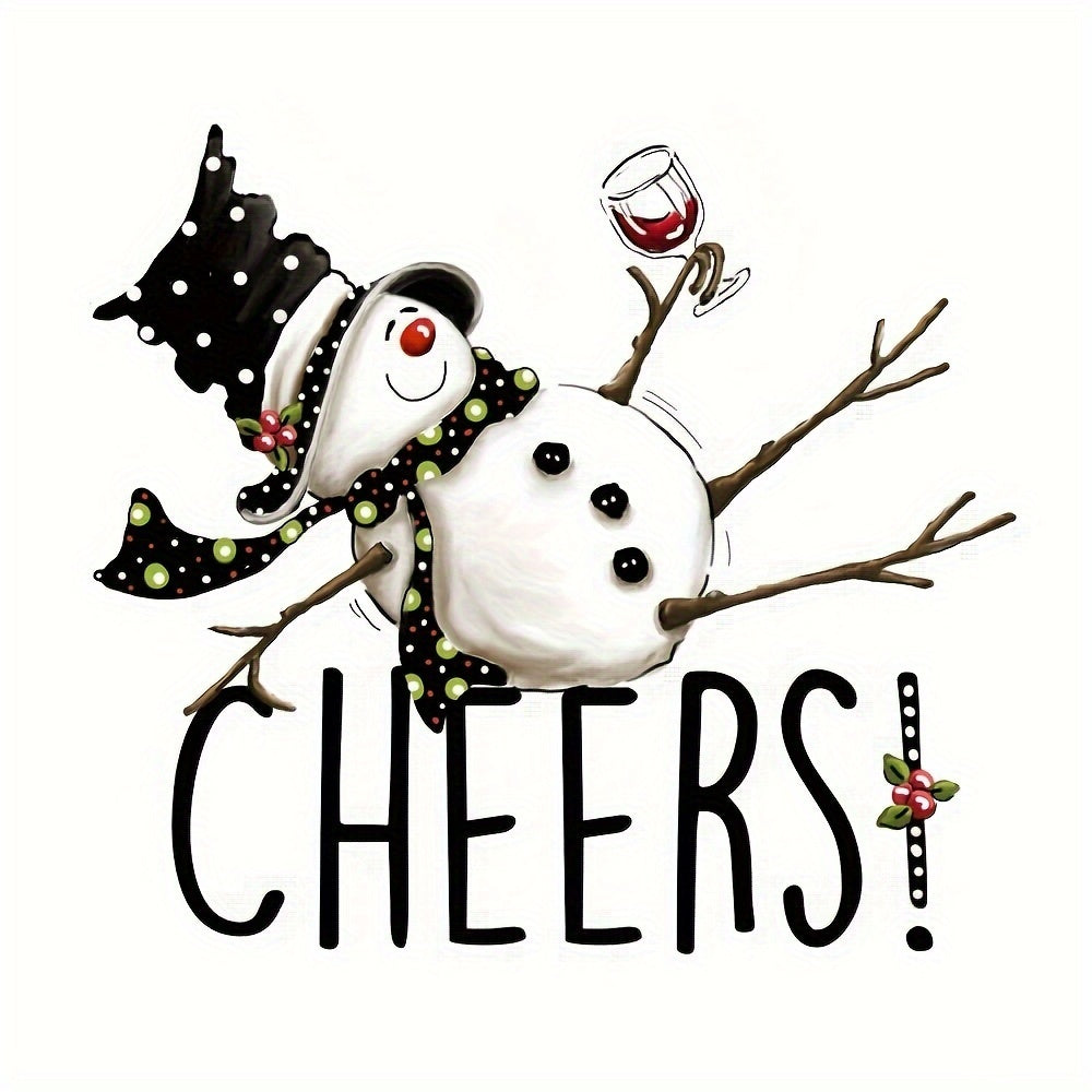 Christmas Snowman Iron On Decal Heat Transfer Stickers Women Girl DIY