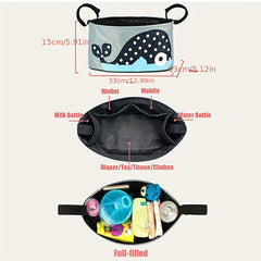 Stroller Organizer Hanging Bag Large Storage Space Portable