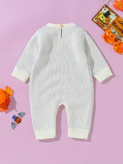 Infant Halloween Party Cosplay Onesie Knitted Long Sleeved Baby Jumpsuit