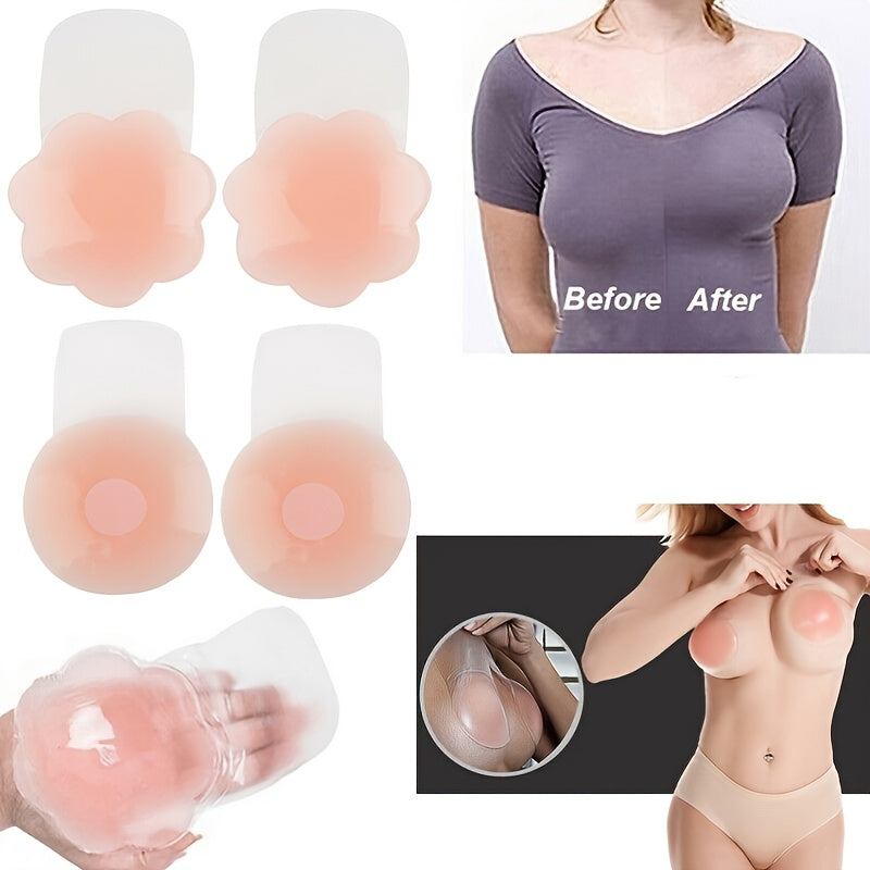 Invisible Stick On Lift Bra Strapless Seamless Push Up Self Adhesive Bra