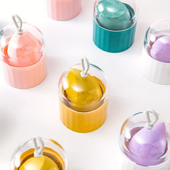 Makeup Sponge Holder Clear Cosmetic Blender Storage Box With Clear Lid