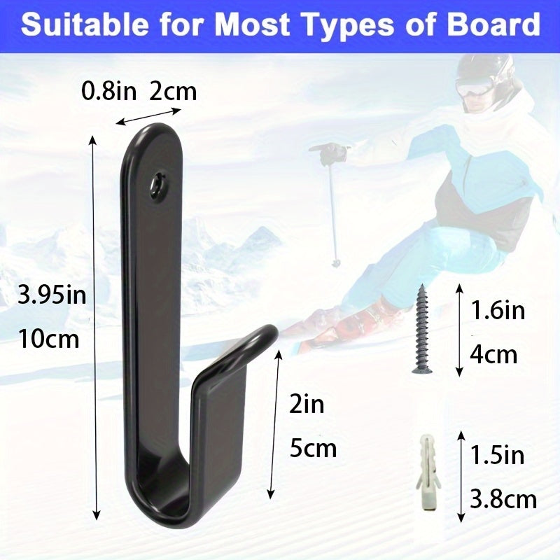 Wall Mounted Snowboard Clip Snowboard Wall Rack Snowboard Storage Hook