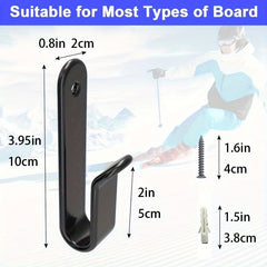 Wall Mounted Snowboard Clip Snowboard Wall Rack Snowboard Storage Hook