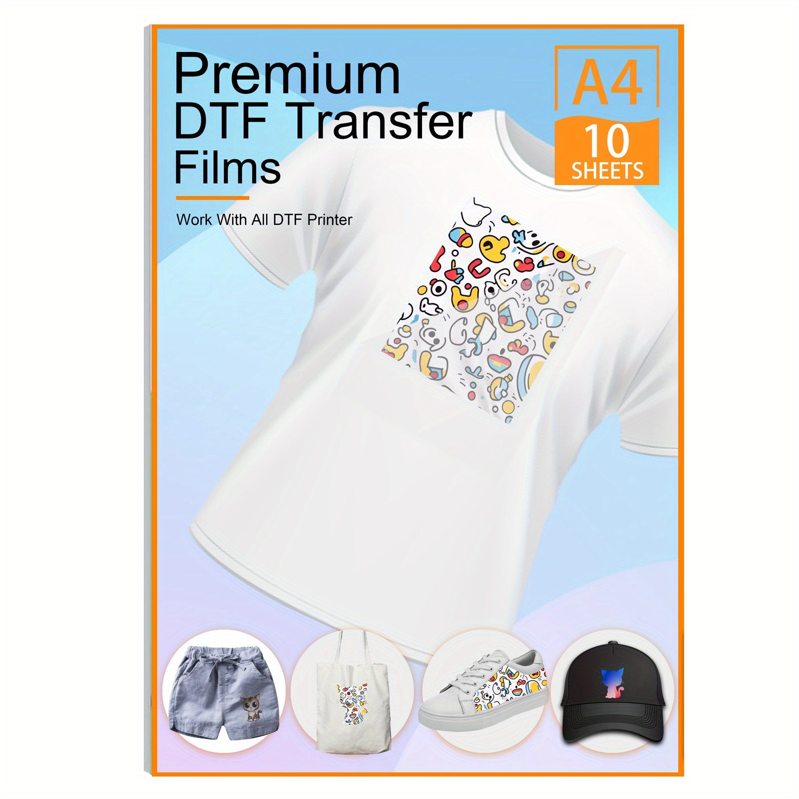 DTF Transfer Film 10 20 50 100 Sheets A4 Matte Heat Transfer Paper