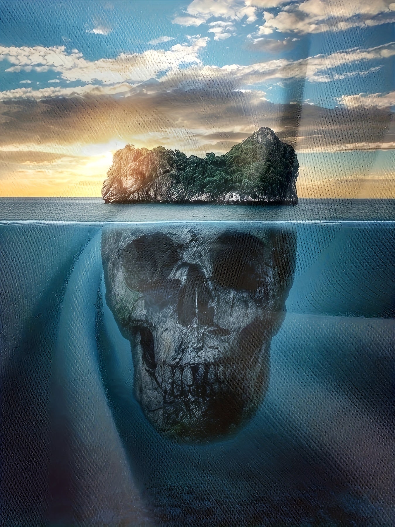 Skull Stone 3D Print Men's Long Sleeve Tee - Autumn Fashion