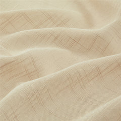 Linen Semi Blackout Curtain with Grommet Top for Privacy and Style