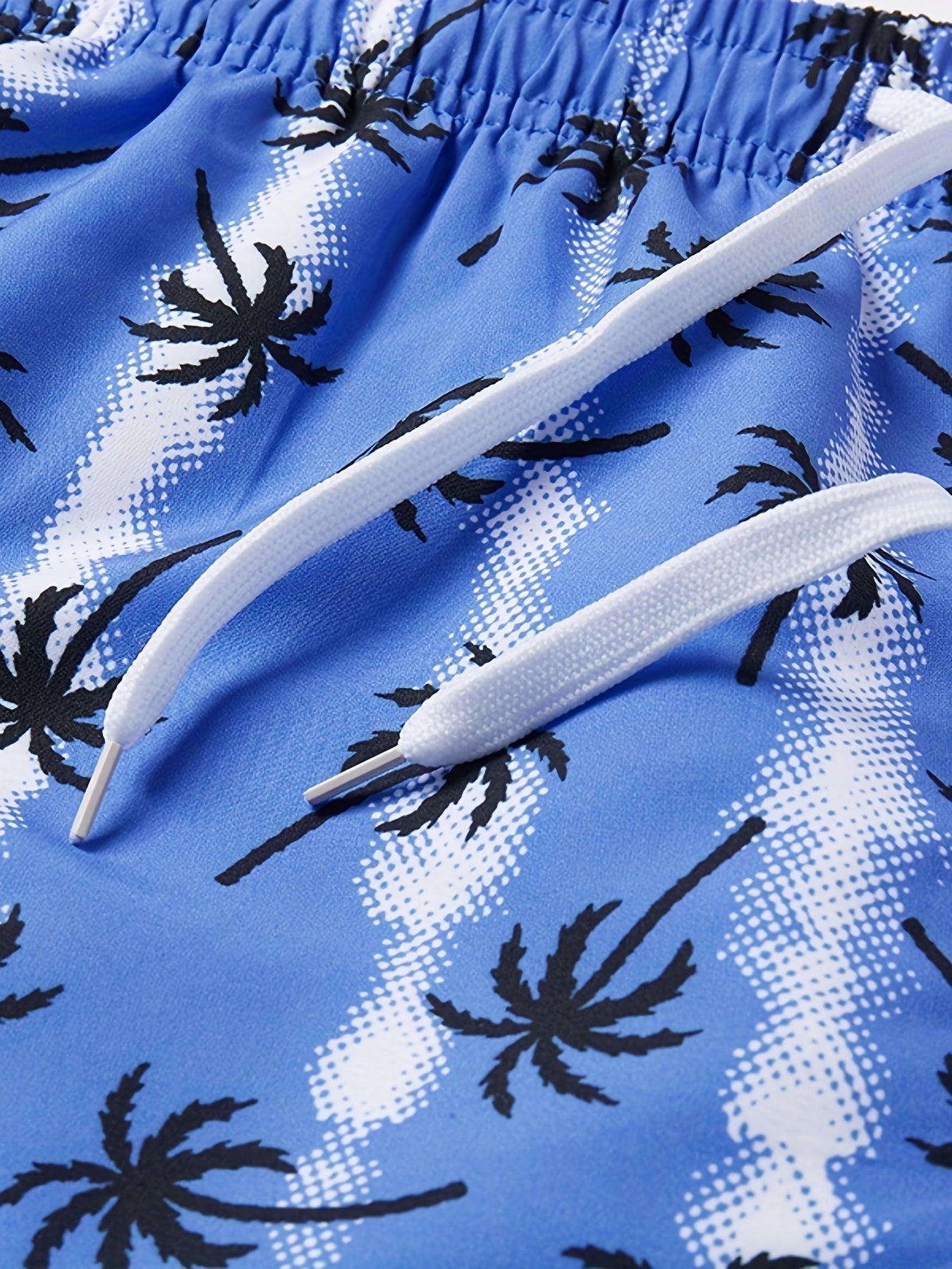 Men's Palm Tree Beach Shorts Quick Dry Drawstring for Summer