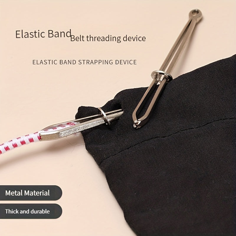 5pcs Elastic Buckle Threading Needle Sewing Clip Tool for Trousers Belt