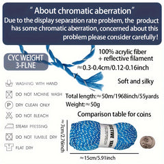 Reflective Wool DIY Fabric Reflective Coil Acrylic Material 50g 50m