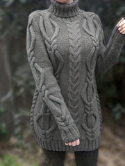 Cable Long Sleeve Turtle Neck Jumper