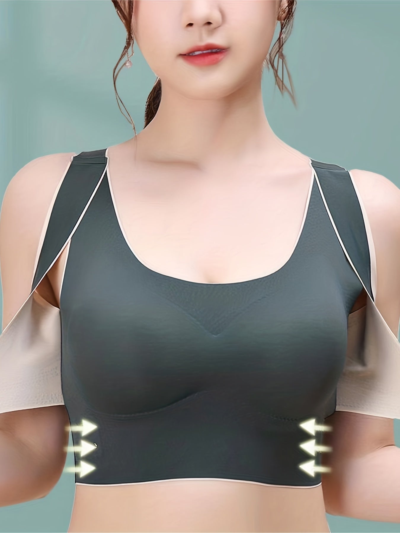 Seamless Wireless Sports Bra Breathable Push Up Bra