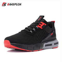 Baasploa Men's Knit Running Shoes - Soft Sole Sneakers for Jogging