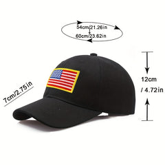 Men American Flag Patch Baseball Cap for Outdoor Travel