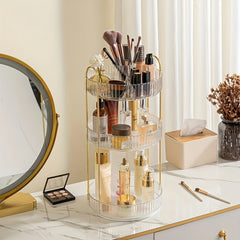 360 Rotating Makeup Organizer High Capacity Clear Make Up Storage