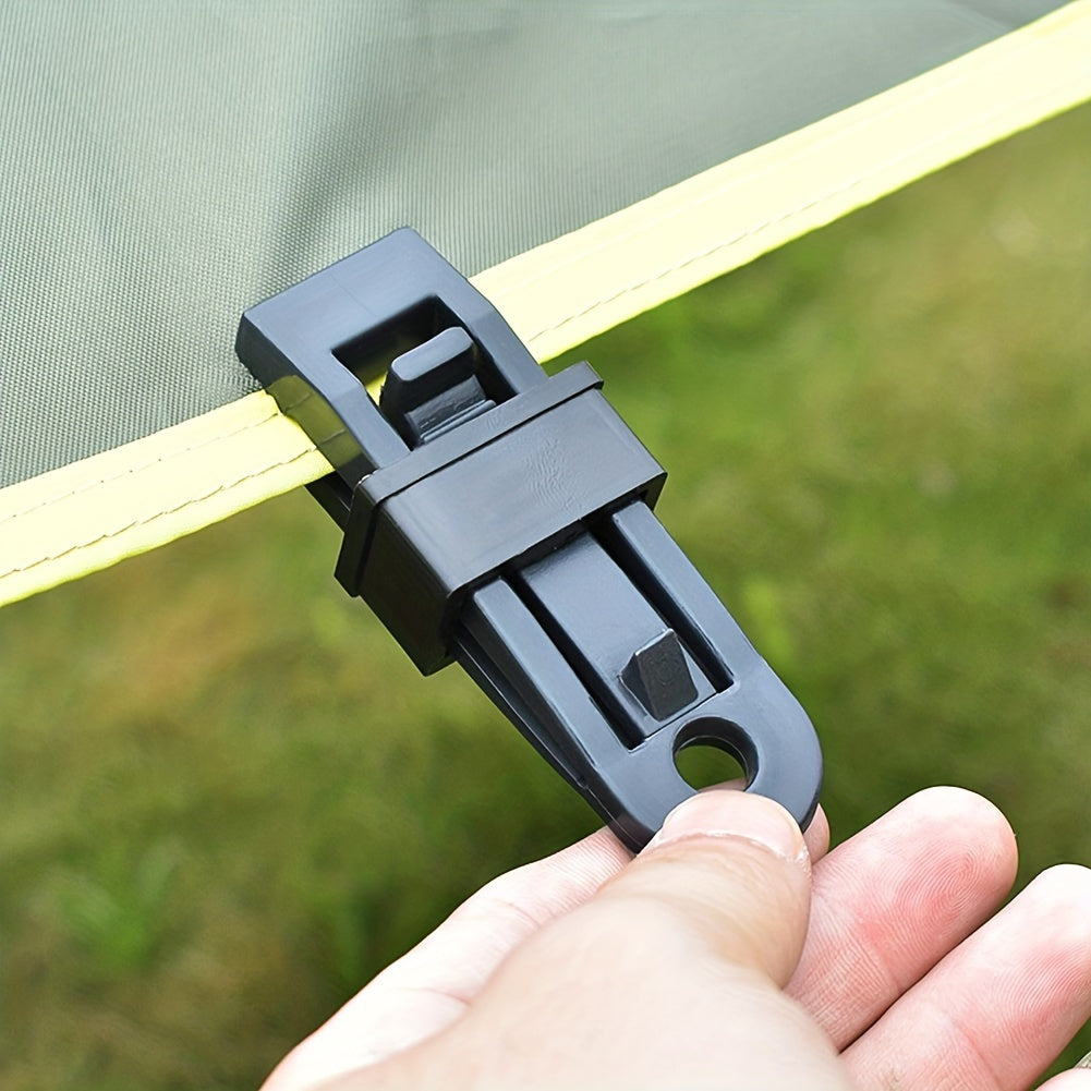 4pcs Awning Hook Lashing Buckle for Tarpaulin and Tent - Camping Essential