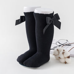 Baby Girls Princess Socks Bow Knee High Socks For Newborn Infants Toddlers