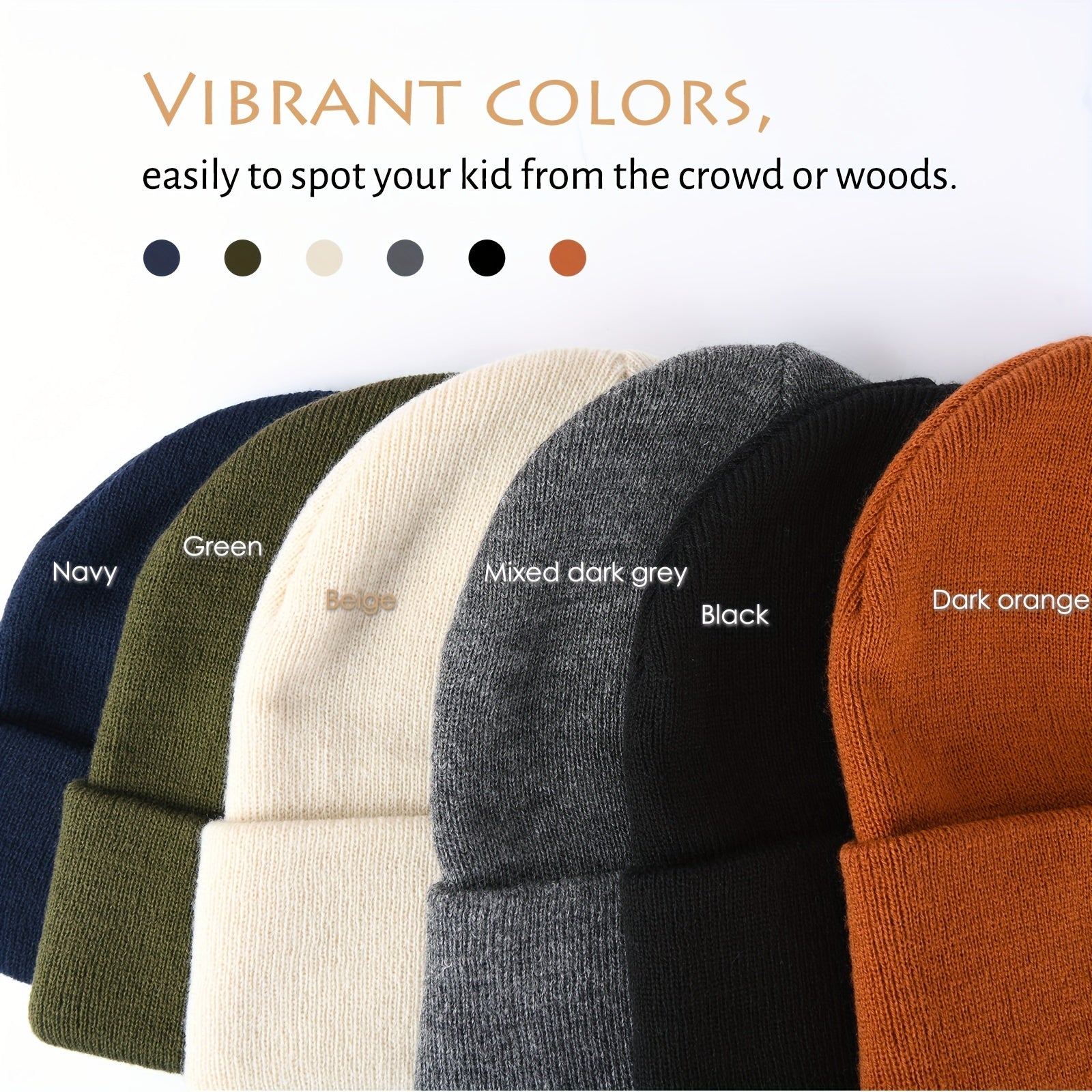 Boys Casual Knit Beanie Soft Elastic Thermal Cap for Autumn Winter