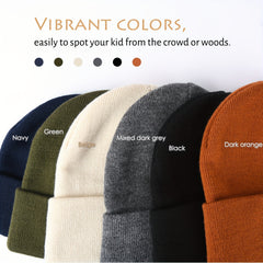 Boys Casual Knit Beanie Soft Elastic Thermal Cap for Autumn Winter