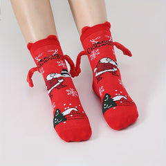 Funny Christmas Socks For Women Men Novelty Magnetic Socks