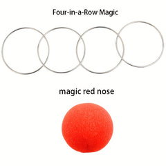 5pcs Four Consecutive Rings Clown Nose Magic Props