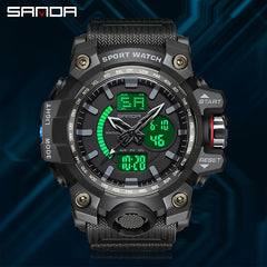 SANDA Boy's Sports Waterproof LED Military Watch