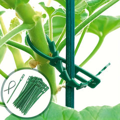 50pcs Adjustable Garden Twist Ties Secure Vine Green