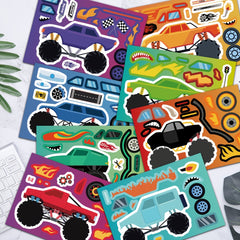 8pcs Bigfoot Truck DIY Stickers Water Bottles Bikes Scooters Skateboa