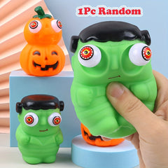 Halloween Pumpkin Squeeze Toy with Popping Eyes
