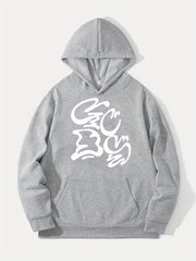 Abstract Pattern Print Hoodie for Men