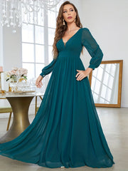 V Neck Bridesmaid Dress Wedding Party Women's Clothing