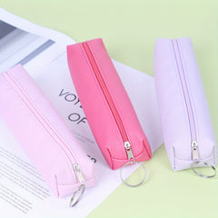 Solid Leather Student Pencil Case