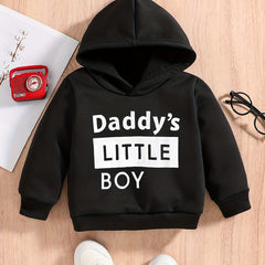 Letter Print Baby Boys Hoodie For Spring Fall Winter Casual Clothing