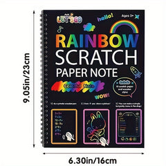 Rainbow Scratch Off Notebooks Arts & Crafts Kit for Kids