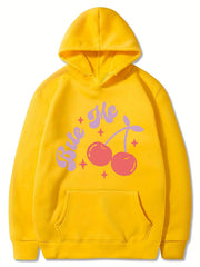 Sweet Berry Pattern Smart Hoodie For Girls