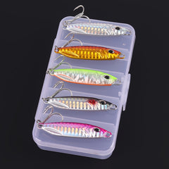 5pcs Metal Jigs Sinking Spoons Micro Jigging Bait