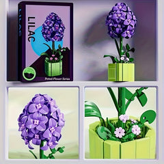 Flower Building Blocks Sunflower Lily Rose Models for Home Decor