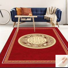 Fluffy Faux Wool Area Rug Non-slip Vintage Oriental Large Carpet