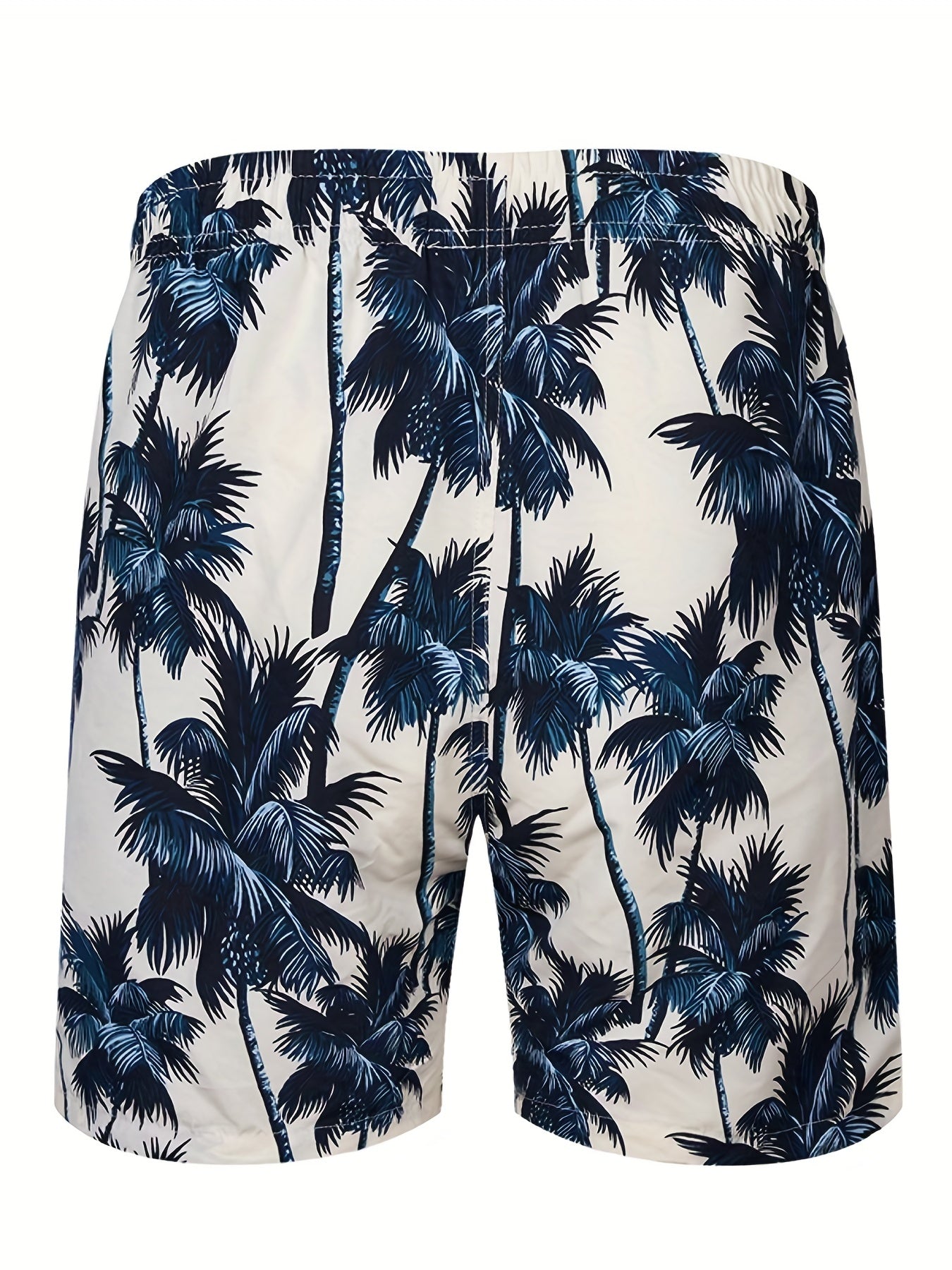 Men's Hawaiian Board Shorts Quick Dry Palm Tree Graphic Summer Beach