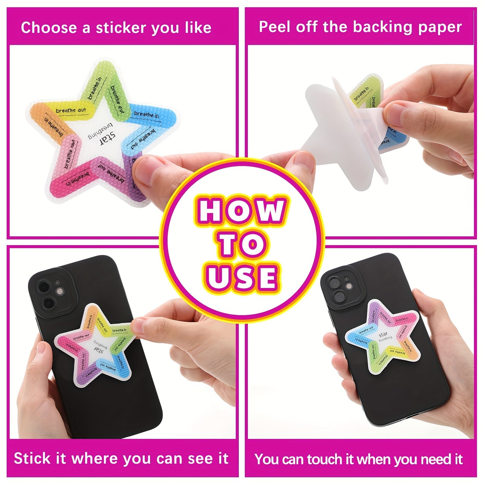 Pressure Relief Stickers Student Anxiety Sensory Calming Stripe Stickers