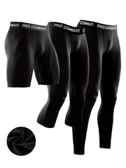 Men's Compression Leggings Set Quick Dry Base Layer Sportswear