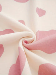 Bunny Print Lounge Dresses & Comfy Short Sleeve Home Dress Women's Loungewear