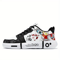 Anime Print Lace Up Skate Shoes for Men