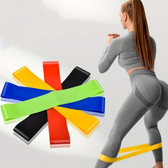 5pcs Yoga Elastic Resistance Belt for Strength Training Squat Hip Lifting