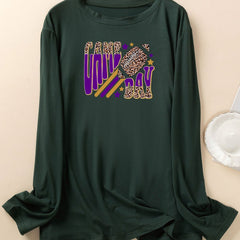Leopard Print Lounge Top Crew Neck Home Wear Tee