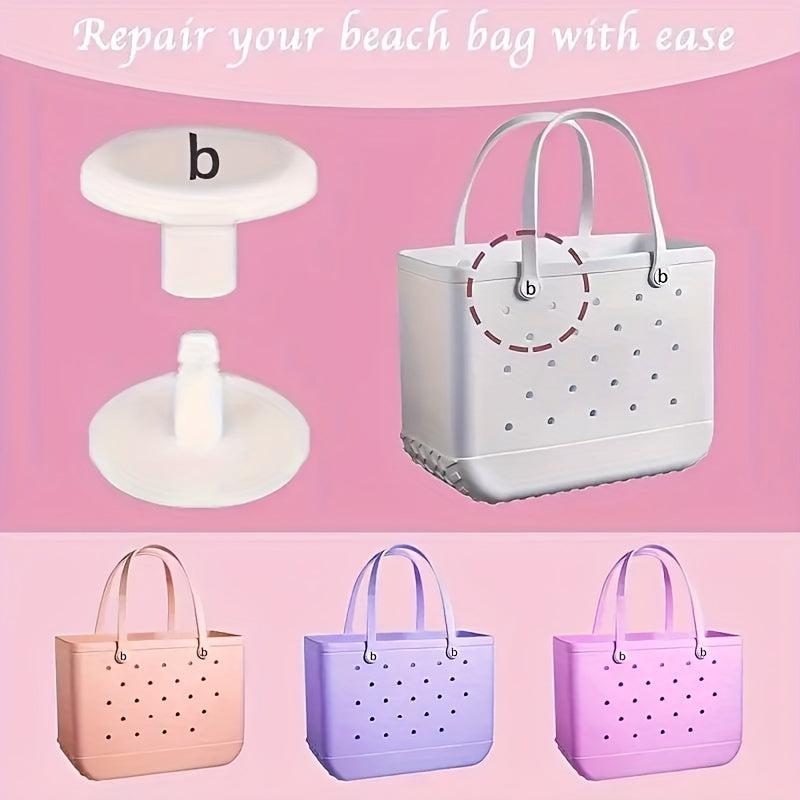 4PCS Replacement Rivets Beach Bag Straps Button Repair Rivet Rubber Tote Bag Han