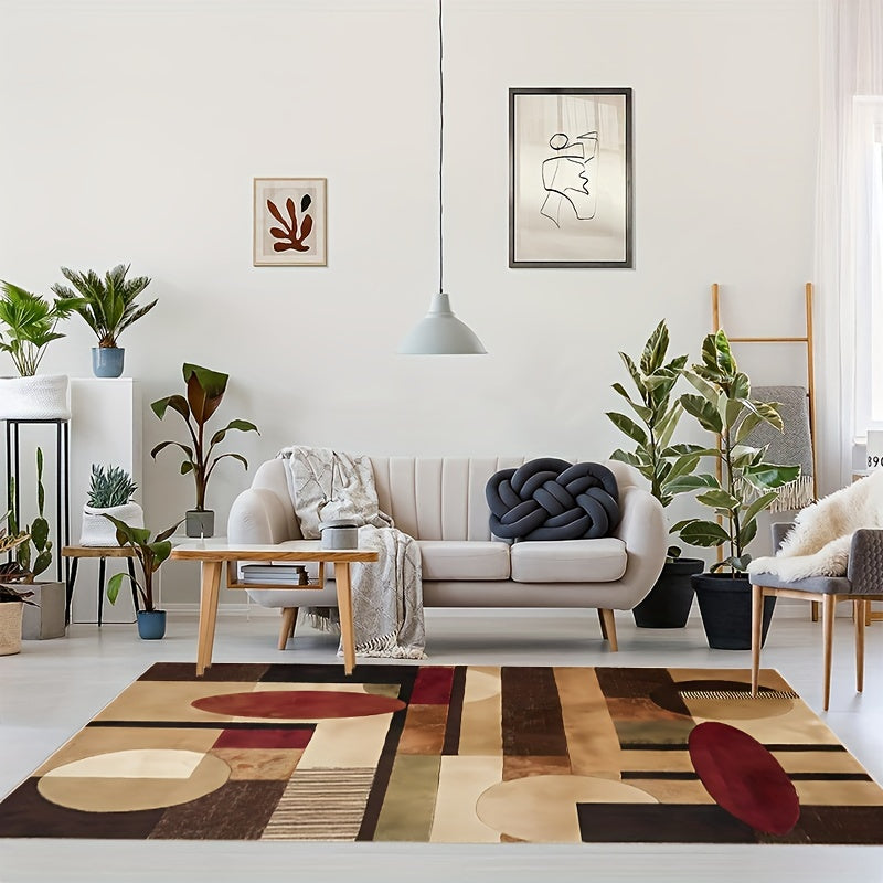 Geometry Chocolate Large Carpet For Living Room Bedroom Decor